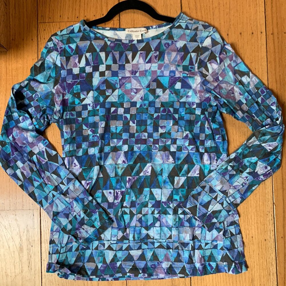 Coldwater Creek tunic style long sleeve T shirt S